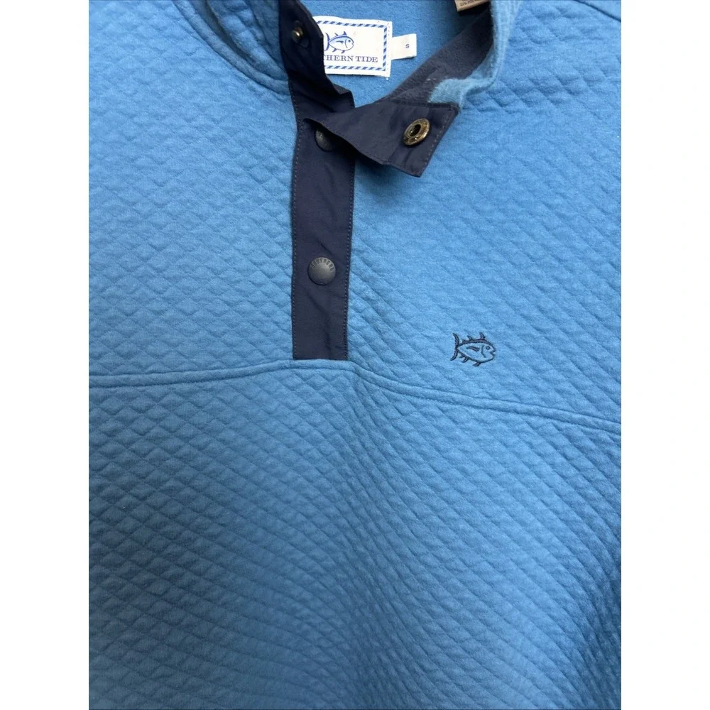 Southern‎ Tide Quilted 1/4 Zip Pullover Coastal Preppy Casual Small